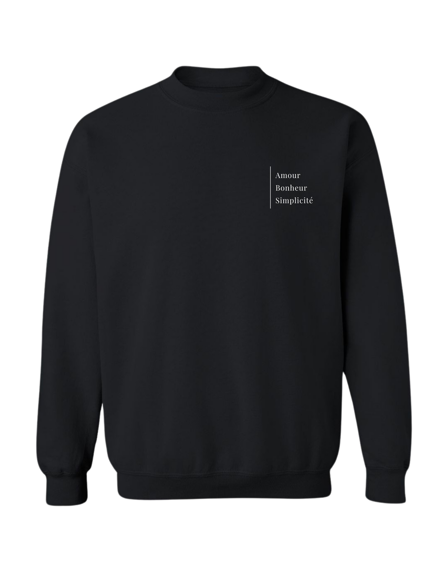 Crewneck "Amour, Bonheur, Simplicité" - 3 couleurs