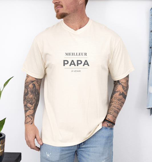 T-shirt "Meilleur papa à venir" - 3 couleurs