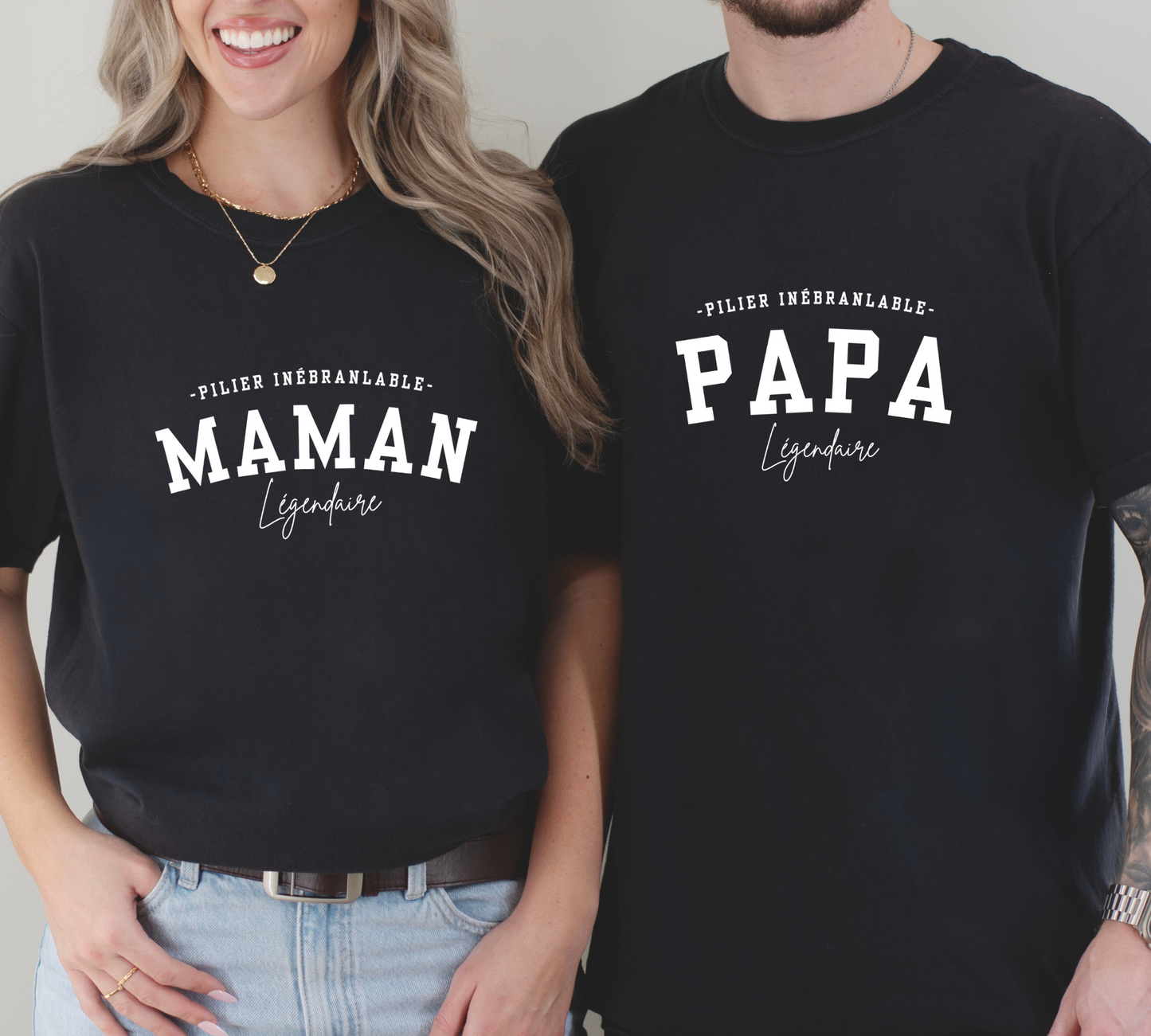 T-shirt "Papa légendaire" - 3 couleurs