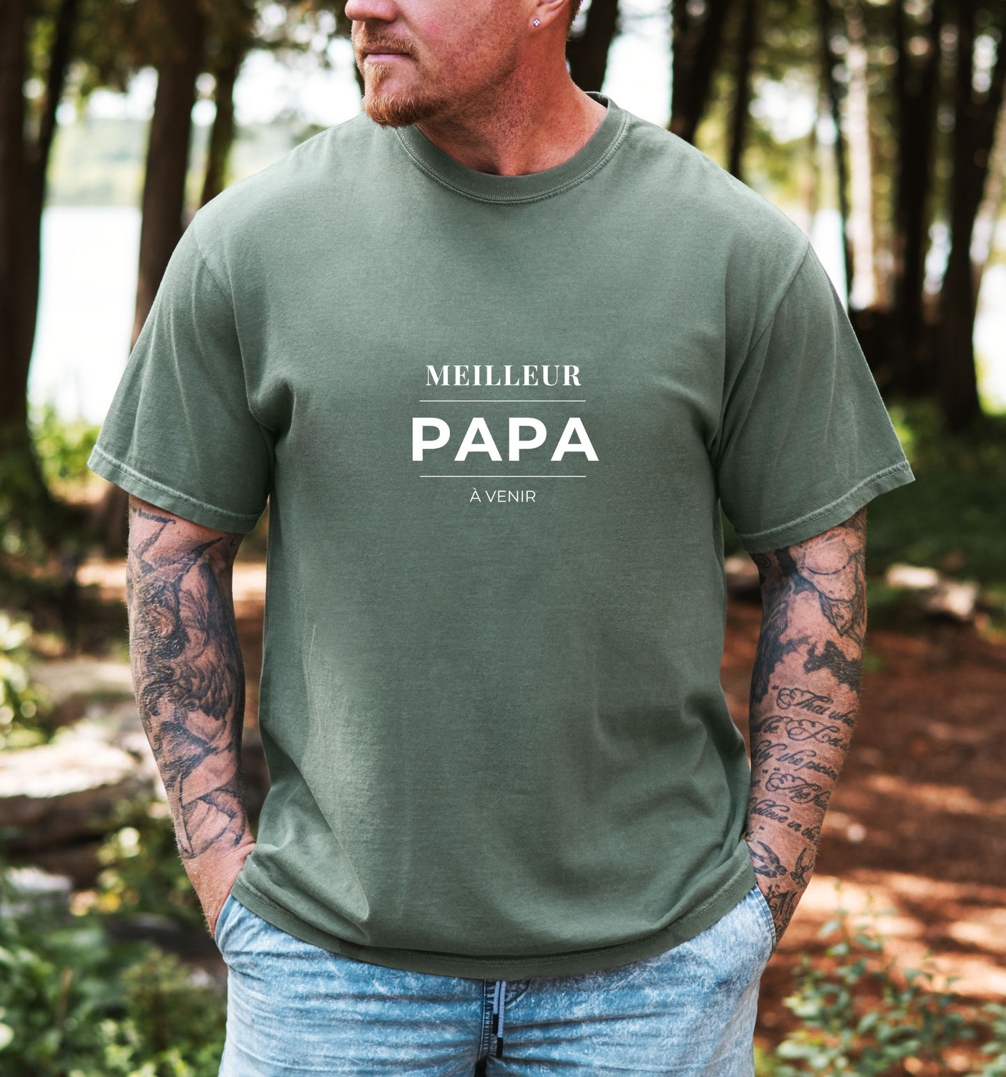 T-shirt "Meilleur papa à venir" - 3 couleurs