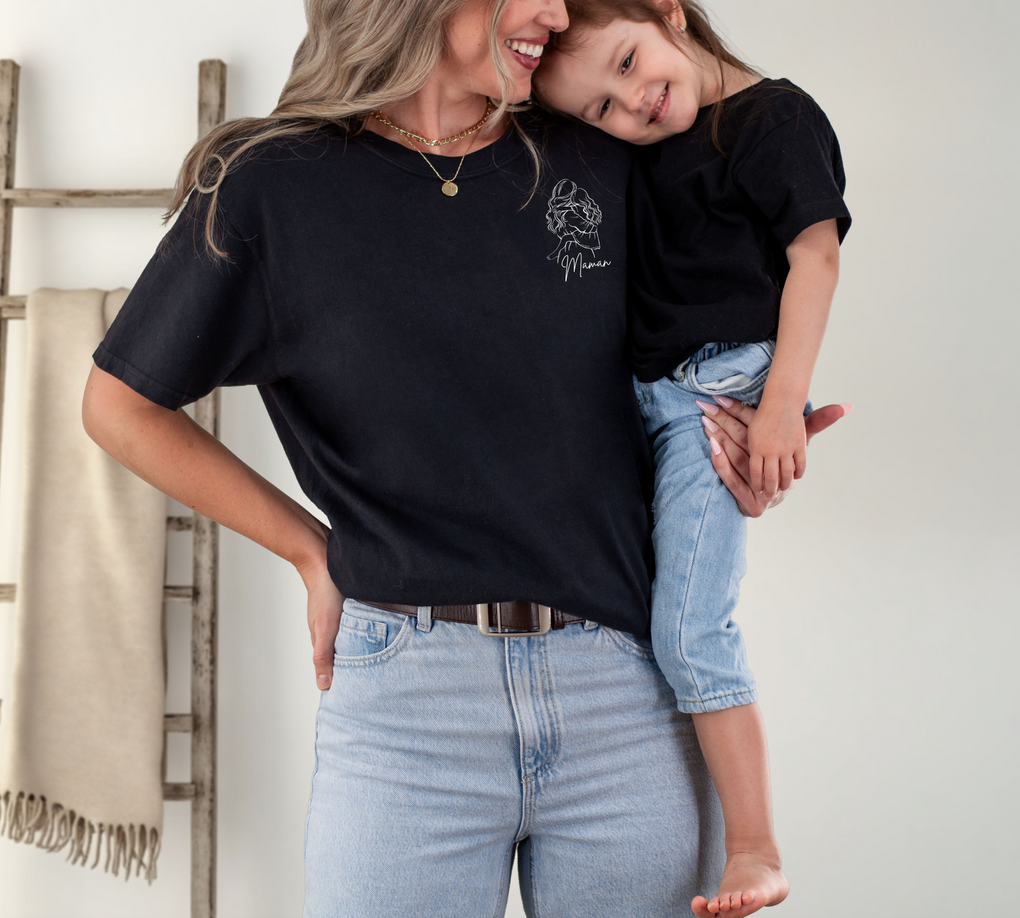T-shirt "Maman et fille" - 3 couleurs