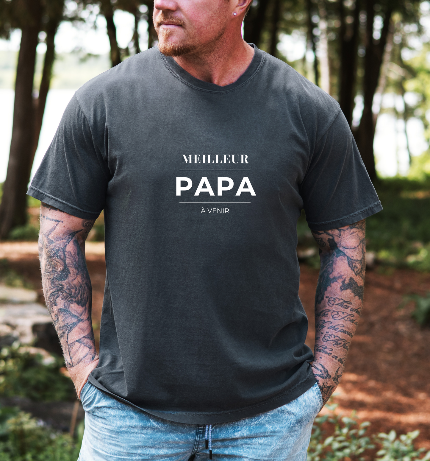 T-shirt "Meilleur papa à venir" - 3 couleurs