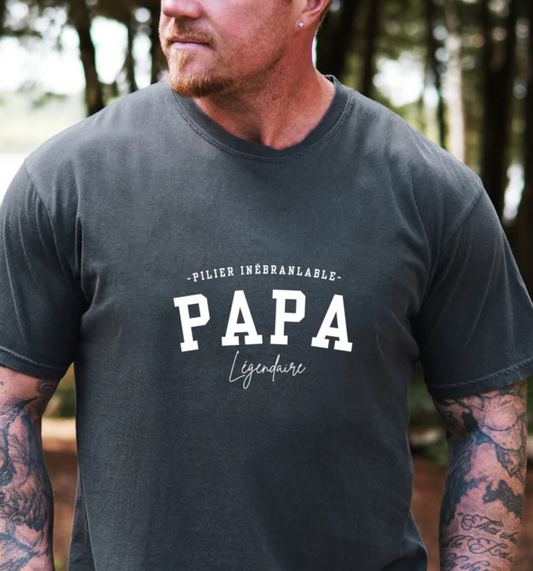 T-shirt "Papa légendaire" - 3 couleurs