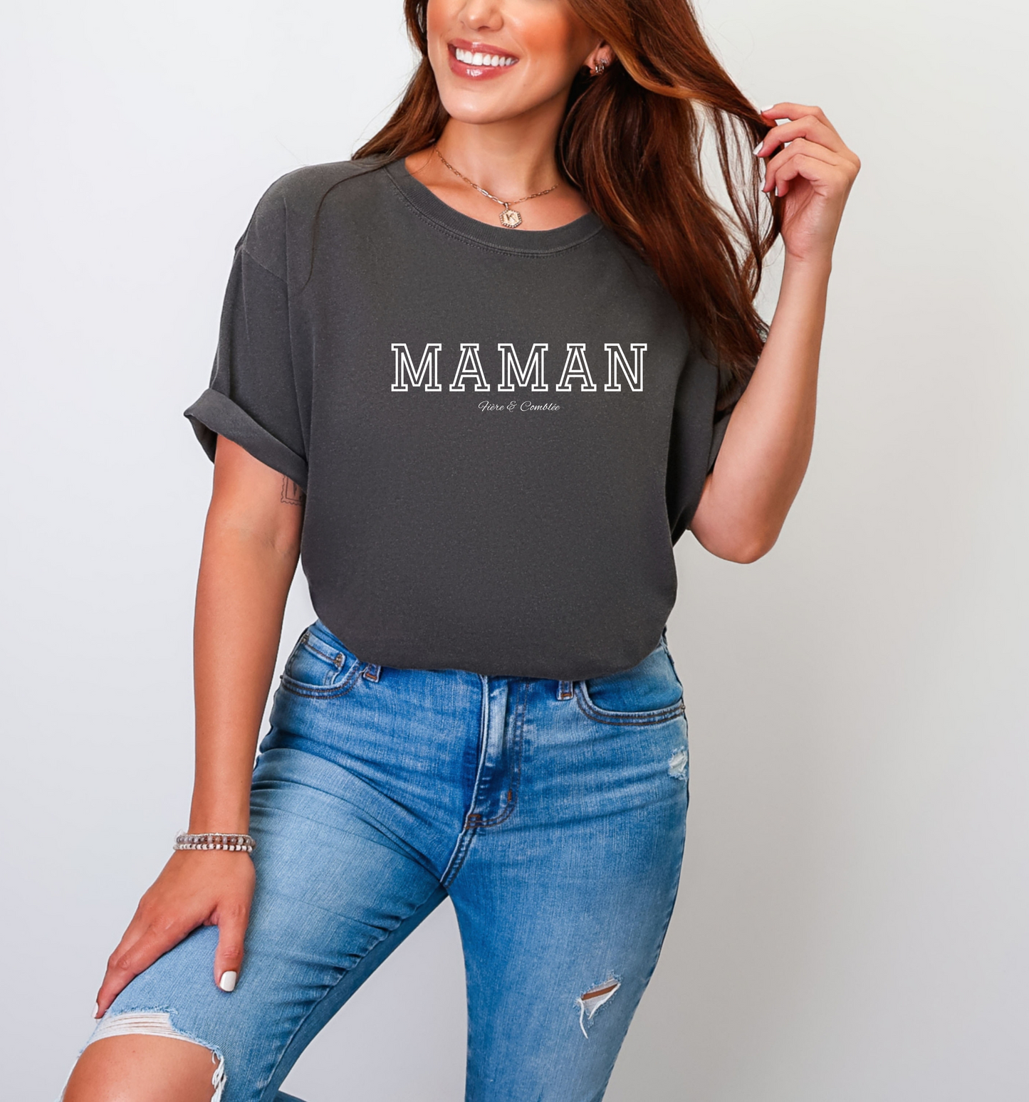 T-shirt "MAMAN - Fière & Comblée" - 3 couleurs