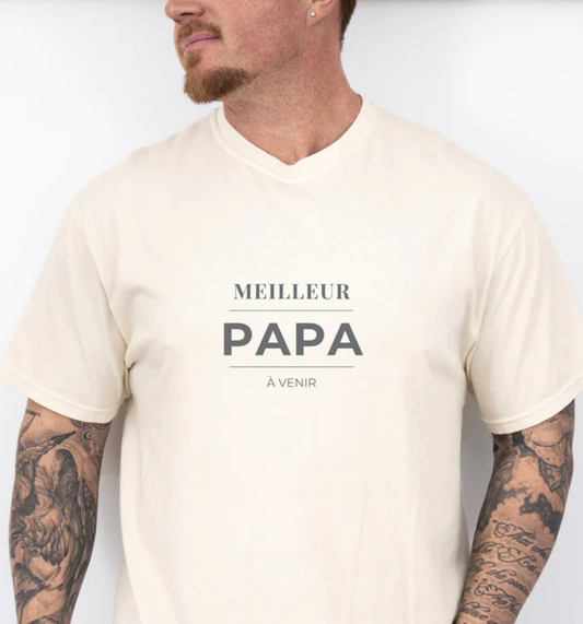 T-shirt "Meilleur papa à venir" - 3 couleurs
