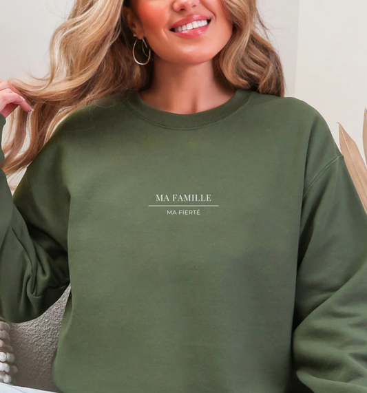 Crewneck "Ma famille, Ma fierté" - Maman - 3 couleurs