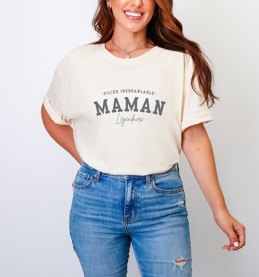 T-shirt "Maman légendaire" - 3 couleurs