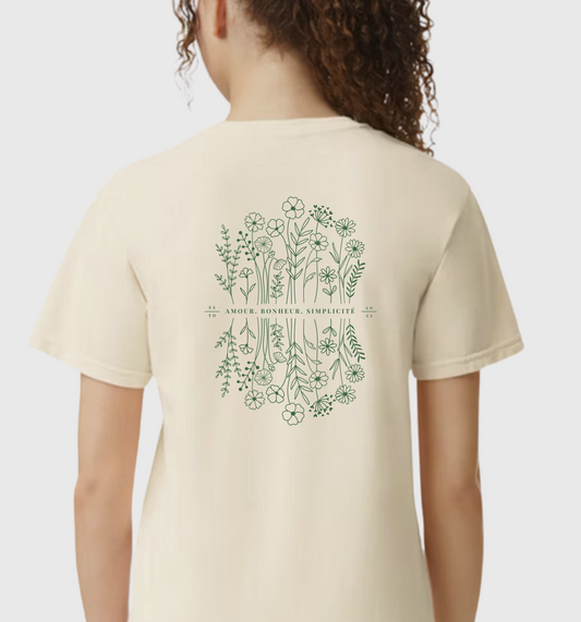 Chandail "MOM : Amour, Bonheur, Simplicité" - 2 modèles