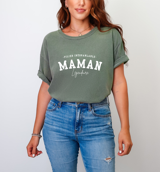 T-shirt "Maman légendaire" - 3 couleurs