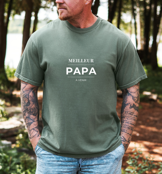 T-shirt "Meilleur papa à venir" - 3 couleurs