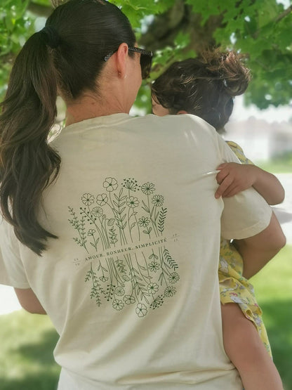 Chandail "MOM : Amour, Bonheur, Simplicité" - 2 modèles